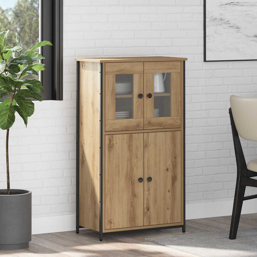 882252_1.jpg vidaXL Highboard Remeselný dub 62 x 32 x 106,5 cm Kompozitné drevo – Obrázok 1