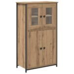 vidaXL Highboard Remeselný dub 62 x 32 x 106,5 cm Kompozitné drevo – Obrázok 2