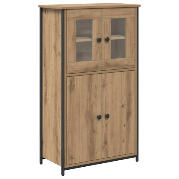 vidaXL Highboard Remeselný dub 62 x 32 x 106,5 cm Kompozitné drevo – Obrázok 2