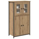 vidaXL Highboard Remeselný dub 62 x 32 x 106,5 cm Kompozitné drevo – Obrázok 3