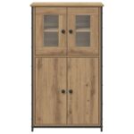 vidaXL Highboard Remeselný dub 62 x 32 x 106,5 cm Kompozitné drevo – Obrázok 7