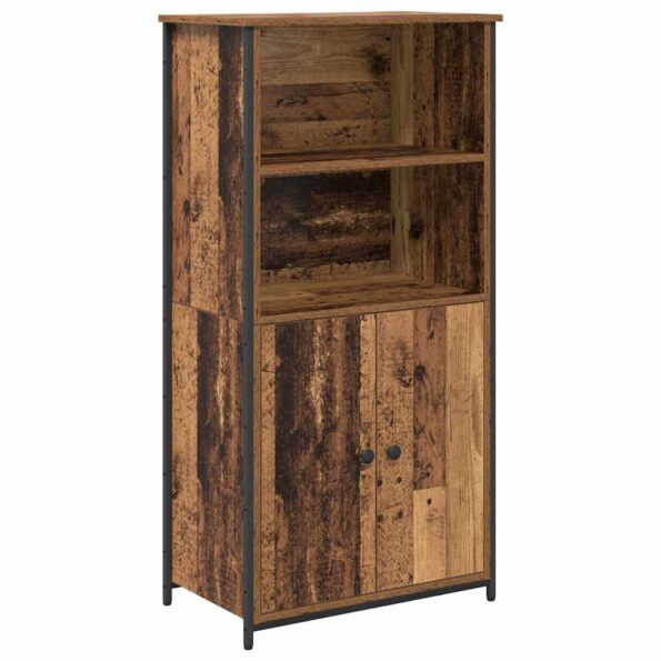 vidaXL Highboard Staré drevo 62 x 36 x 121,5 cm Kompozitné drevo – Obrázok 2