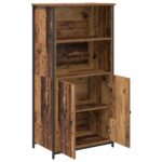 vidaXL Highboard Staré drevo 62 x 36 x 121,5 cm Kompozitné drevo – Obrázok 5