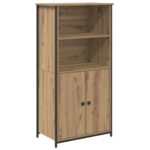 vidaXL Highboard Remeselný dub 62 x 36 x 121,5 cm Kompozitné drevo – Obrázok 2