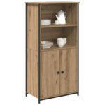vidaXL Highboard Remeselný dub 62 x 36 x 121,5 cm Kompozitné drevo – Obrázok 3