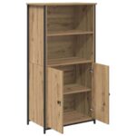 vidaXL Highboard Remeselný dub 62 x 36 x 121,5 cm Kompozitné drevo – Obrázok 5