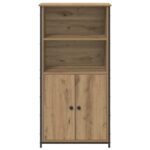 vidaXL Highboard Remeselný dub 62 x 36 x 121,5 cm Kompozitné drevo – Obrázok 6