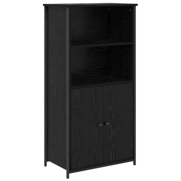 vidaXL Highboard Čierny dub 62 x 36 x 121,5 cm Kompozitné drevo – Obrázok 2