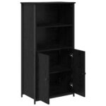vidaXL Highboard Čierny dub 62 x 36 x 121,5 cm Kompozitné drevo – Obrázok 5