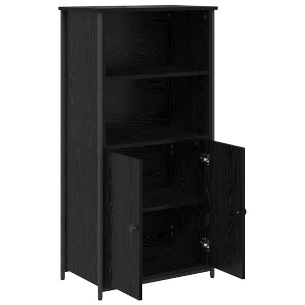 vidaXL Highboard Čierny dub 62 x 36 x 121,5 cm Kompozitné drevo – Obrázok 5