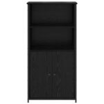 vidaXL Highboard Čierny dub 62 x 36 x 121,5 cm Kompozitné drevo – Obrázok 6