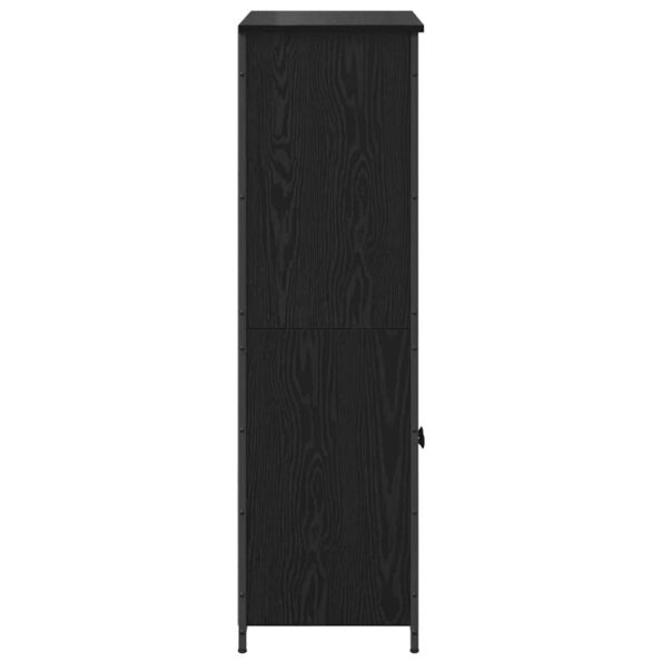 vidaXL Highboard Čierny dub 62 x 36 x 121,5 cm Kompozitné drevo – Obrázok 7