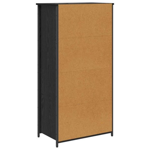 vidaXL Highboard Čierny dub 62 x 36 x 121,5 cm Kompozitné drevo – Obrázok 8