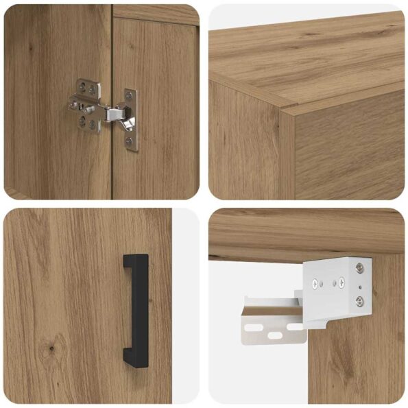 vidaXL Nástenná skrinka Remeselný dub 69,5 x 34 x 90 cm – Obrázok 9