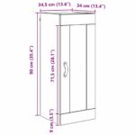 vidaXL Nástenná skrinka Remeselný dub 34,5 x 34 x 90 cm – Obrázok 11