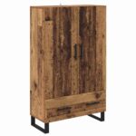 vidaXL Highboard Staré drevo 69,5 x 30 x 115 cm Kompozitné drevo – Obrázok 2
