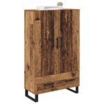 vidaXL Highboard Staré drevo 69,5 x 30 x 115 cm Kompozitné drevo – Obrázok 3