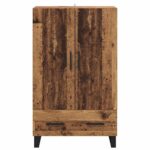 vidaXL Highboard Staré drevo 69,5 x 30 x 115 cm Kompozitné drevo – Obrázok 6