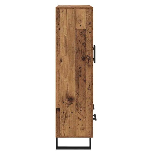 vidaXL Highboard Staré drevo 69,5 x 30 x 115 cm Kompozitné drevo – Obrázok 7