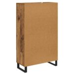 vidaXL Highboard Staré drevo 69,5 x 30 x 115 cm Kompozitné drevo – Obrázok 8
