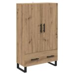 vidaXL Highboard Remeselný dub 69,5 x 30 x 115 cm Kompozitné drevo – Obrázok 2