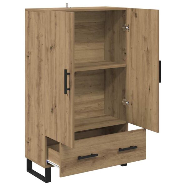 vidaXL Highboard Remeselný dub 69,5 x 30 x 115 cm Kompozitné drevo – Obrázok 5