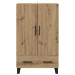 vidaXL Highboard Remeselný dub 69,5 x 30 x 115 cm Kompozitné drevo – Obrázok 6