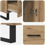 vidaXL Highboard Remeselný dub 69,5 x 30 x 115 cm Kompozitné drevo – Obrázok 9