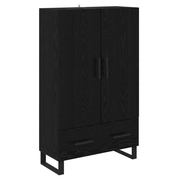 vidaXL Highboard Čierny dub 69,5 x 30 x 115 cm Kompozitné drevo – Obrázok 2