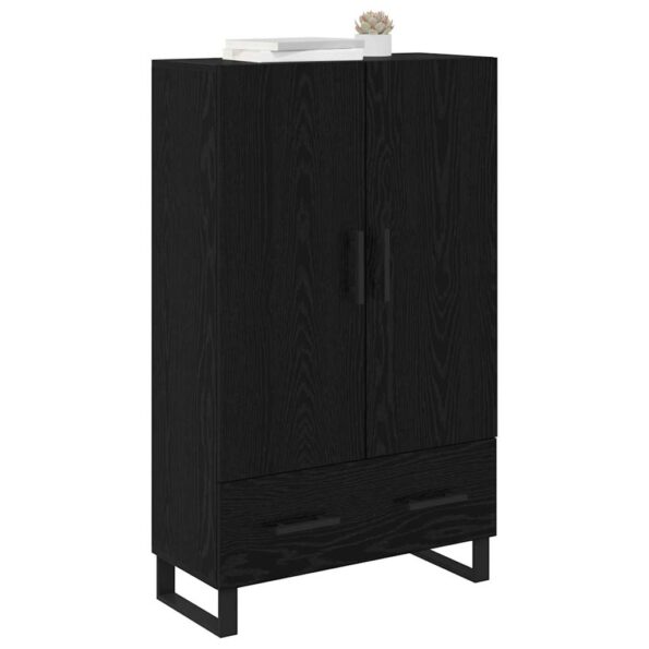 vidaXL Highboard Čierny dub 69,5 x 30 x 115 cm Kompozitné drevo – Obrázok 3
