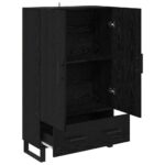 vidaXL Highboard Čierny dub 69,5 x 30 x 115 cm Kompozitné drevo – Obrázok 5