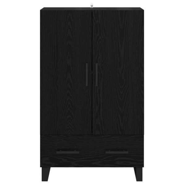 vidaXL Highboard Čierny dub 69,5 x 30 x 115 cm Kompozitné drevo – Obrázok 6
