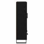 vidaXL Highboard Čierny dub 69,5 x 30 x 115 cm Kompozitné drevo – Obrázok 7