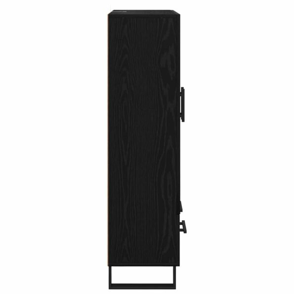 vidaXL Highboard Čierny dub 69,5 x 30 x 115 cm Kompozitné drevo – Obrázok 7