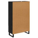 vidaXL Highboard Čierny dub 69,5 x 30 x 115 cm Kompozitné drevo – Obrázok 8