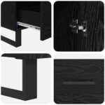 vidaXL Highboard Čierny dub 69,5 x 30 x 115 cm Kompozitné drevo – Obrázok 9