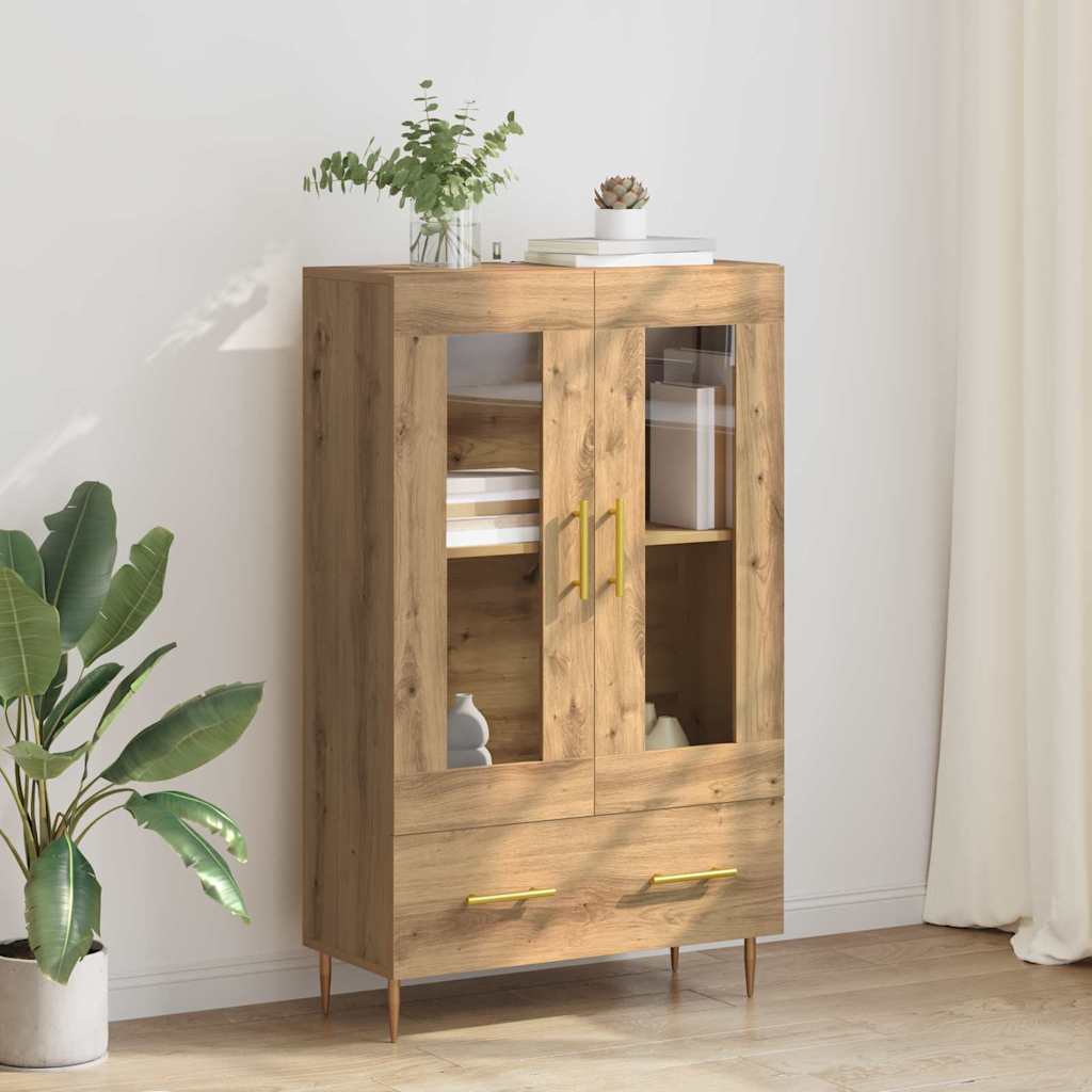 882515_1.jpg vidaXL Highboard so zásuvkou Remeselný dub 69,5 x 31 x 115 cm – Obrázok 1