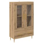 vidaXL Highboard so zásuvkou Remeselný dub 69,5 x 31 x 115 cm – Obrázok 2