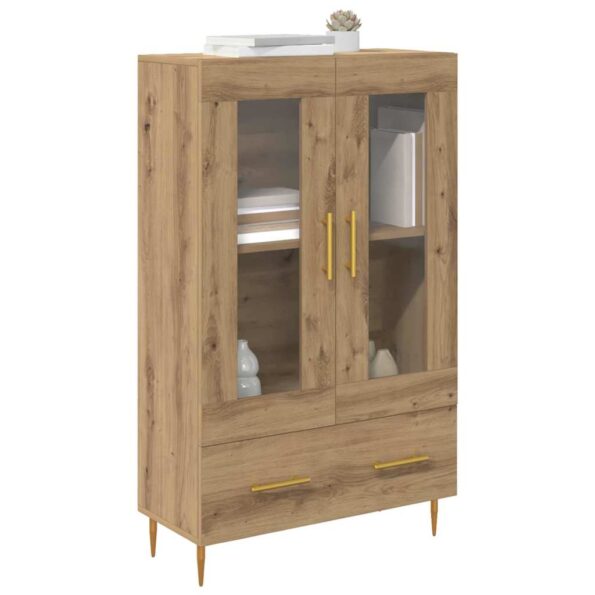 vidaXL Highboard so zásuvkou Remeselný dub 69,5 x 31 x 115 cm – Obrázok 3