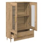 vidaXL Highboard so zásuvkou Remeselný dub 69,5 x 31 x 115 cm – Obrázok 5