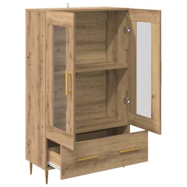 vidaXL Highboard so zásuvkou Remeselný dub 69,5 x 31 x 115 cm – Obrázok 5