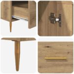 vidaXL Highboard so zásuvkou Remeselný dub 69,5 x 31 x 115 cm – Obrázok 9