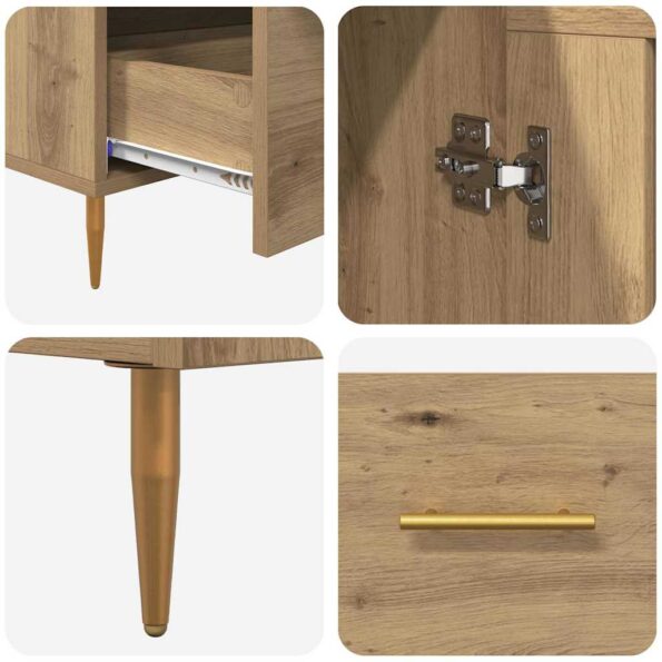 vidaXL Highboard so zásuvkou Remeselný dub 69,5 x 31 x 115 cm – Obrázok 9