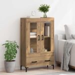 vidaXL Highboard Remeselný dub 69,5 x 31 x 115 cm Kompozitné drevo – Obrázok 4