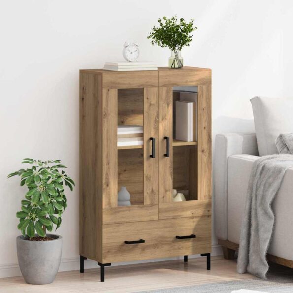 vidaXL Highboard Remeselný dub 69,5 x 31 x 115 cm Kompozitné drevo – Obrázok 4