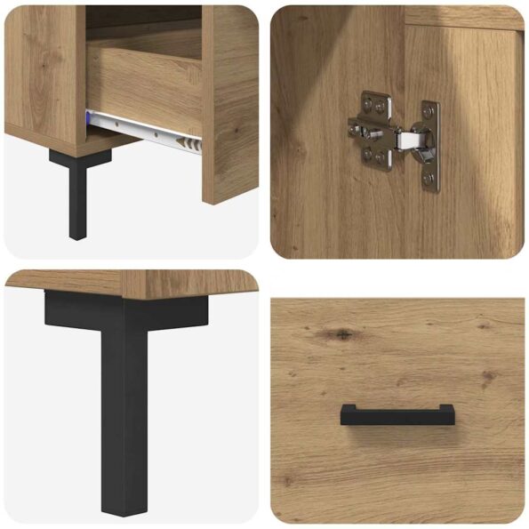 vidaXL Highboard Remeselný dub 69,5 x 31 x 115 cm Kompozitné drevo – Obrázok 9