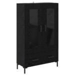 vidaXL Highboard Čierny dub 69,5 x 31 x 115 cm Kompozitné drevo – Obrázok 2