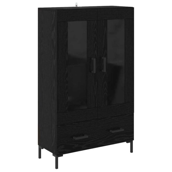 vidaXL Highboard Čierny dub 69,5 x 31 x 115 cm Kompozitné drevo – Obrázok 2