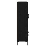 vidaXL Highboard Čierny dub 69,5 x 31 x 115 cm Kompozitné drevo – Obrázok 7