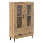 vidaXL Highboard Remeselný dub 69,5 x 31 x 115 cm Kompozitné drevo – Obrázok 2